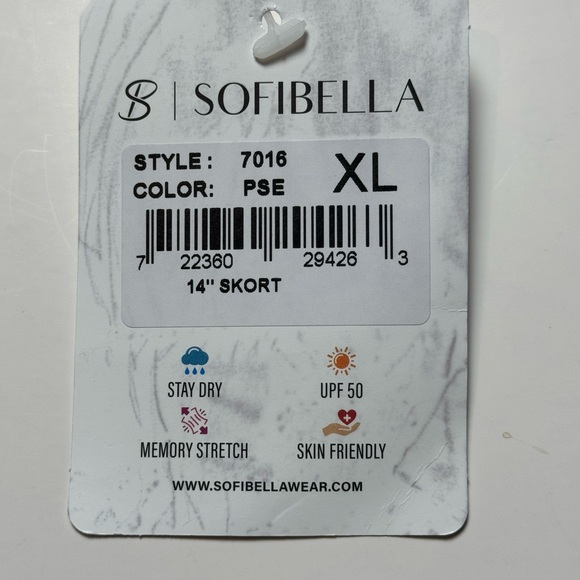 NWT Sofibella Women’s UV Tennis Skort - Multi Color - Size XL - Picture 7 of 13